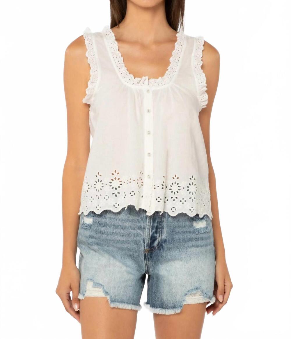 NEW VELVET HEART rosabel tank top in white